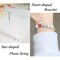 100 Pieces Mini Acrylic Beads 9mm Heart Charms and 11mm Star Beads for Jewelry Making Bracelets Necklaces Earrings Key Chains Accessories DIY Crafts Valentine Christmas Birthday Gifts (White)